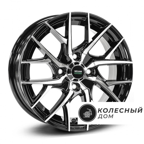 Большое фото товара - 5,5*14 4*100 ET35 60,1 Megami MGM-12 BKF, 10204512. Вариант №2